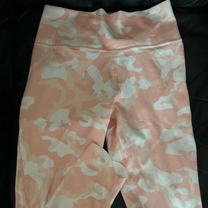 Orange and white camp leggings